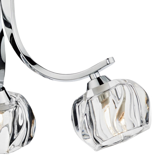 Dar Lighting IVY0350 Ivy 3 Light Semi Flush Polished Chrome - 20044