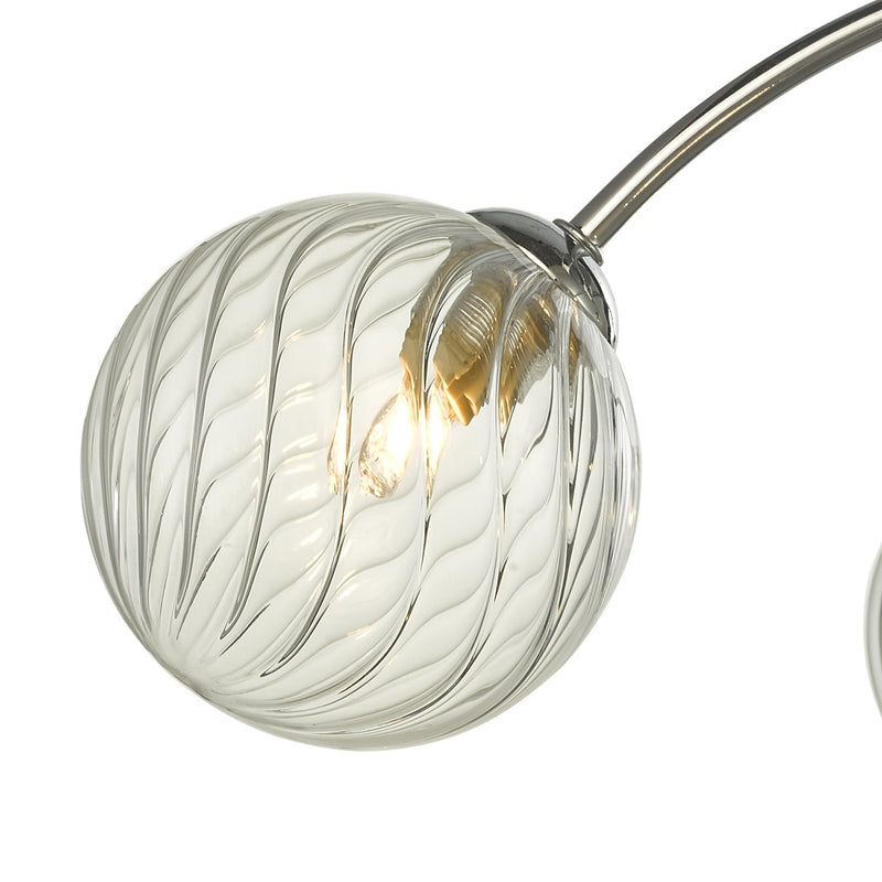 Load image into Gallery viewer, Dar Lighting IZZ0450-03 Izzy 4 Light Semi Flush Polished Chrome Twisted Glass - 35167
