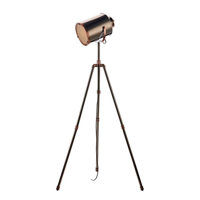 Dar Lighting JAK4921 Jake Task Floor Lamp Antique Silver And Copper - 26953