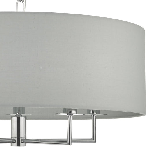 Dar Lighting JAM0539 Jamelia 5lt Pendant Polished Chrome & Grey - 35173
