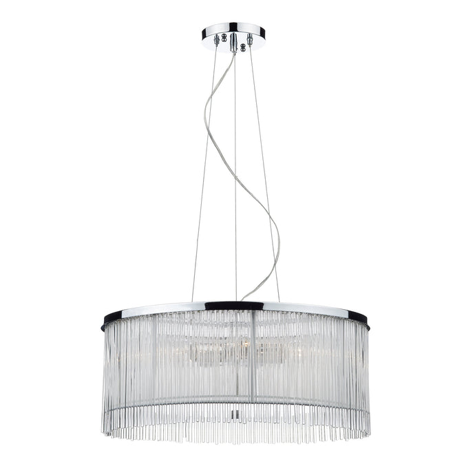 Dar Lighting JAP032 Japan 50cm 3 Light Pendant White - 26282