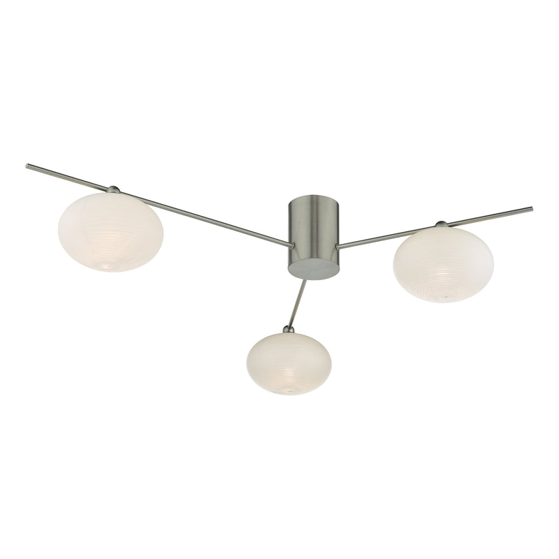 Load image into Gallery viewer, Dar Lighting JAS5346 Jasper 3 Light Semi Flush Satin Nickel - 29945

