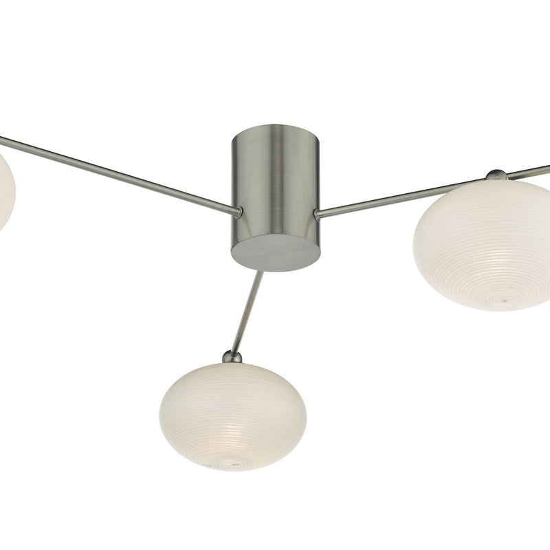 Load image into Gallery viewer, Dar Lighting JAS5346 Jasper 3 Light Semi Flush Satin Nickel - 29945
