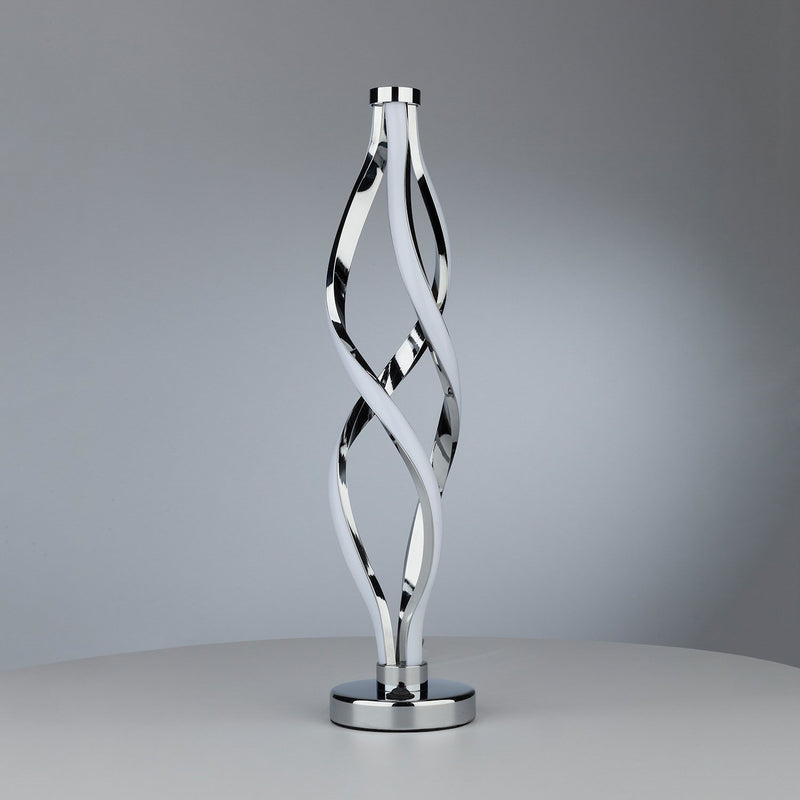 Load image into Gallery viewer, Dar Lighting JIV4268 Jive Ribbons LED Table Lamp Aluminium &amp; Opal - 24155
