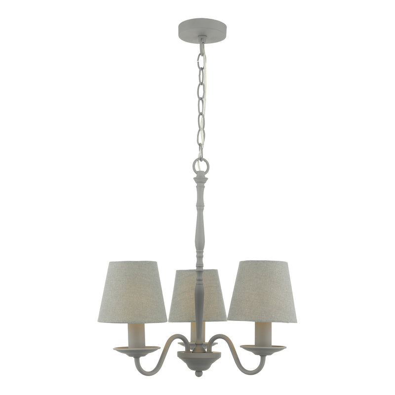 Load image into Gallery viewer, Dar Lighting JOA0339 Joanna 3lt Pendant Grey C/W Grey Shades - 35183
