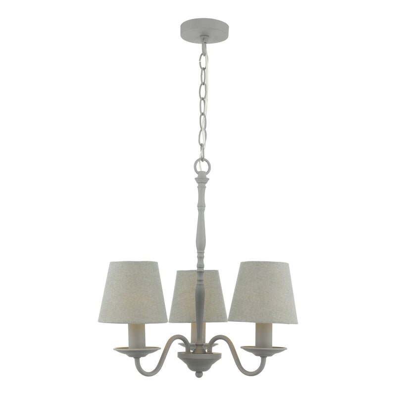 Load image into Gallery viewer, Dar Lighting JOA0339 Joanna 3lt Pendant Grey C/W Grey Shades - 35183
