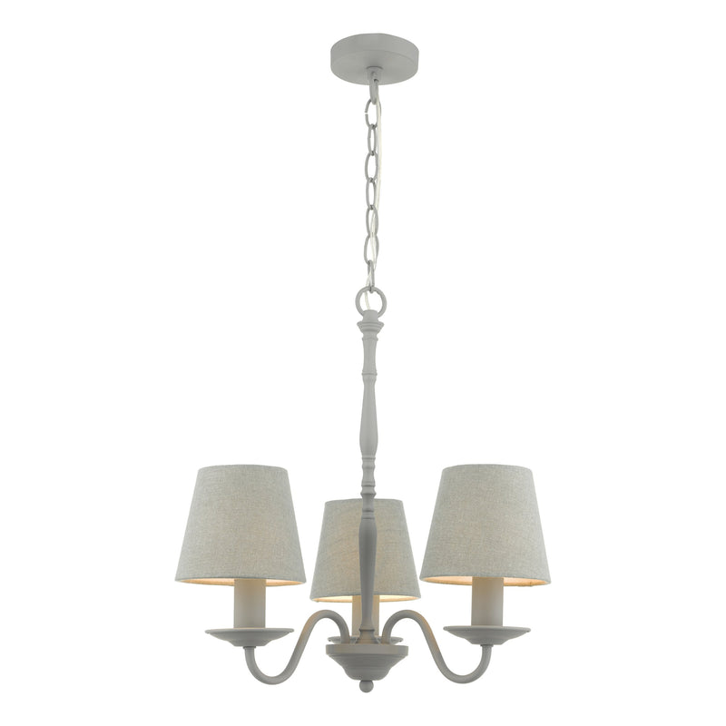 Load image into Gallery viewer, Dar Lighting JOA0339 Joanna 3lt Pendant Grey C/W Grey Shades - 35183
