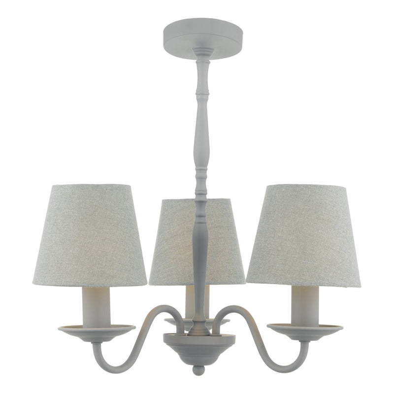 Load image into Gallery viewer, Dar Lighting JOA0339 Joanna 3lt Pendant Grey C/W Grey Shades - 35183
