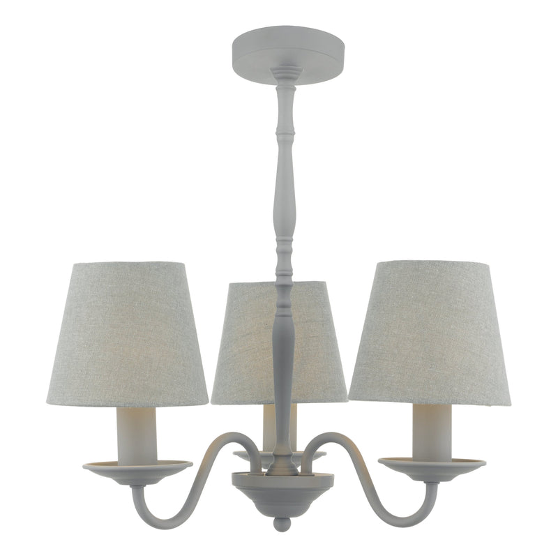 Load image into Gallery viewer, Dar Lighting JOA0339 Joanna 3lt Pendant Grey C/W Grey Shades - 35183
