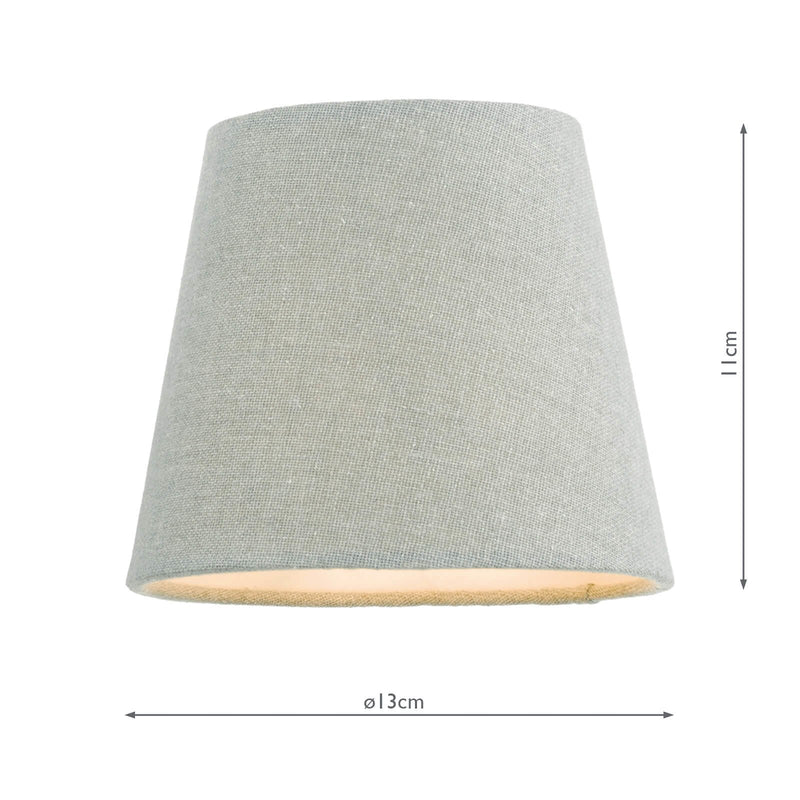 Load image into Gallery viewer, Dar Lighting JOA2639 Joanna Grey Linen Tapered Drum Shade 13cm - 35184
