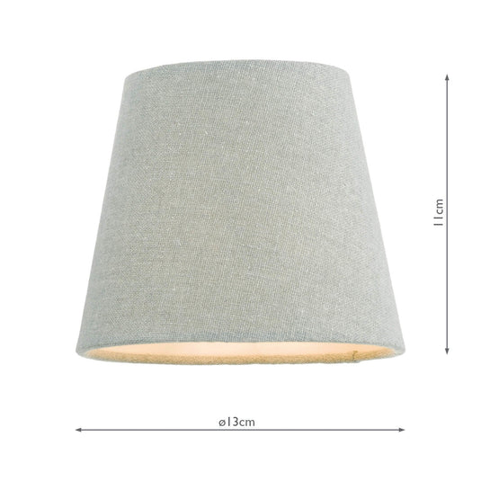 Dar Lighting JOA2639 Joanna Grey Linen Tapered Drum Shade 13cm - 35184