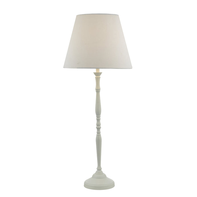 Dar Lighting JOA422 Joanna Table Lamp White complete with Shade - 21867