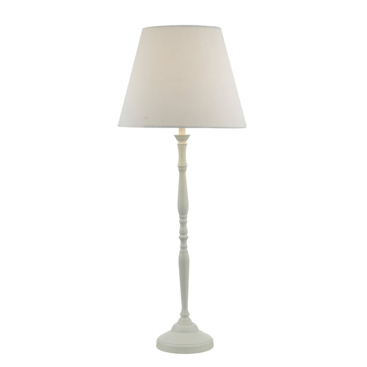 Dar Lighting JOA422 Joanna Table Lamp White complete with Shade - 21867