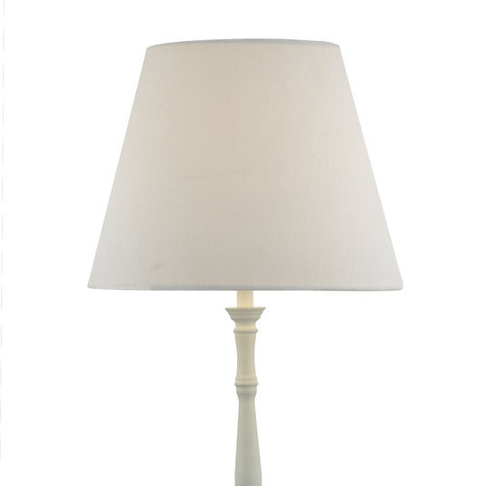 Dar Lighting JOA422 Joanna Table Lamp White complete with Shade - 21867