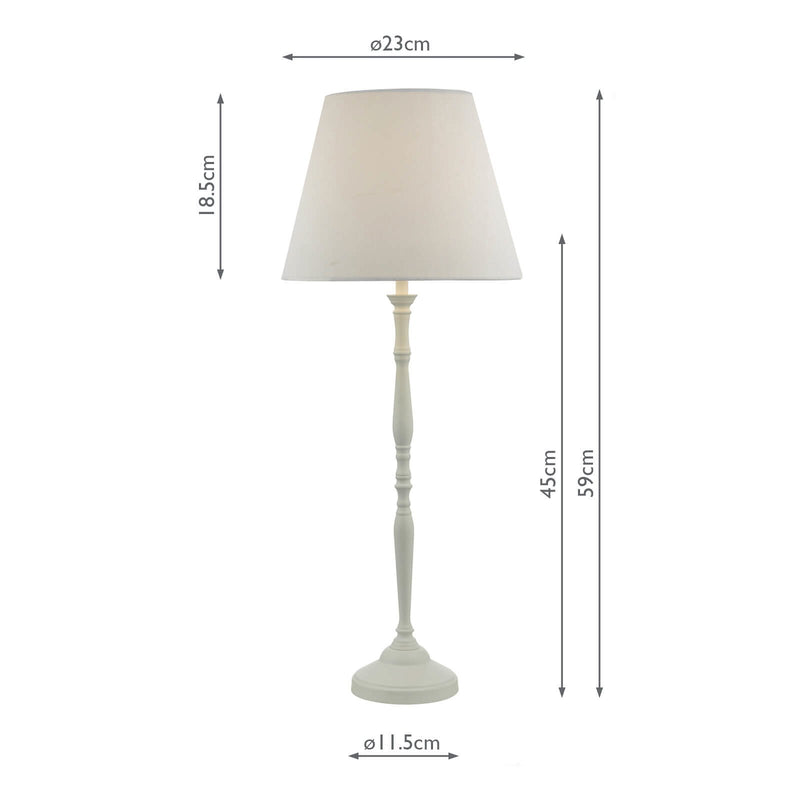 Load image into Gallery viewer, Dar Lighting JOA422 Joanna Table Lamp White complete with Shade - 21867
