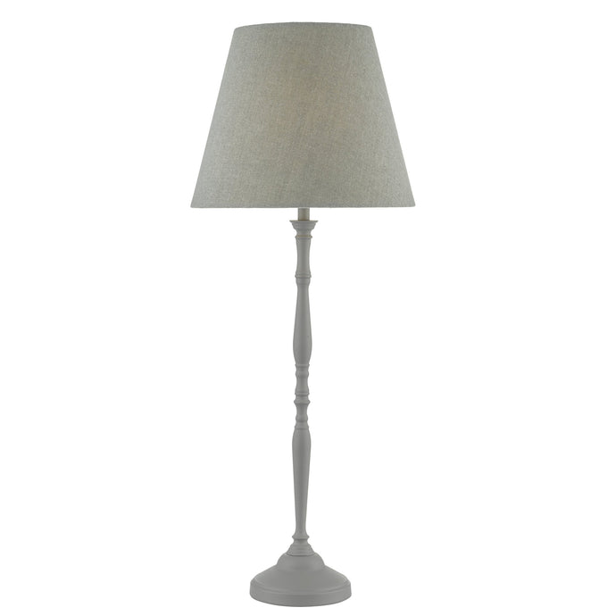 Dar Lighting JOA4239 Joanna Table Lamp Grey complete with Shade - 21868