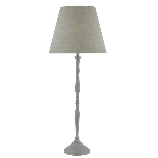 Dar Lighting JOA4239 Joanna Table Lamp Grey complete with Shade - 21868