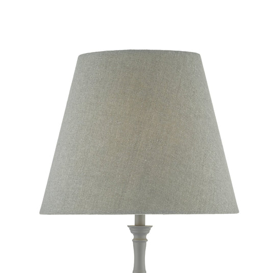 Dar Lighting JOA4239 Joanna Table Lamp Grey complete with Shade - 21868