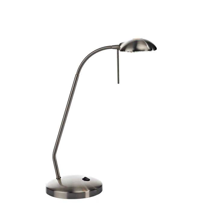 Dar Lighting JOU4046 Journal Table Lamp Satin Chrome - 8504