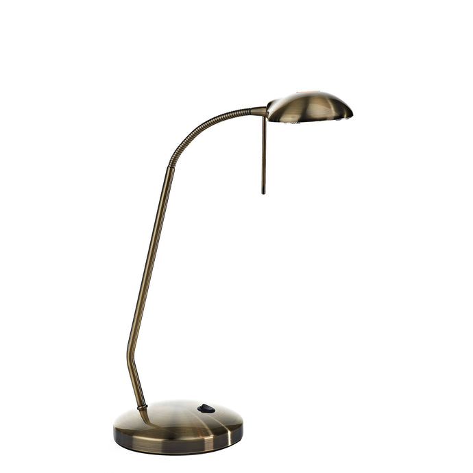 Dar Lighting JOU4075 Journal Table Lamp Antique Brass - 8586