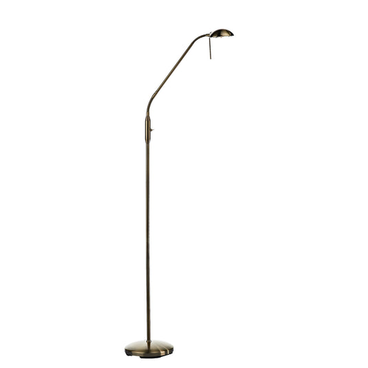 Dar Lighting JOU5575 Journal Floor Task Lamp Antique Brass - 8585
