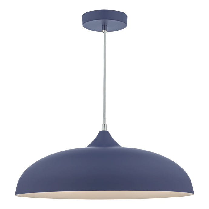 Dar Lighting KAE0123 Kaelan 1lt Pendant Blue & White - 37143