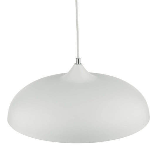 Dar Lighting KAE012 Kaelan 1 Light Single Pendant White - 37142