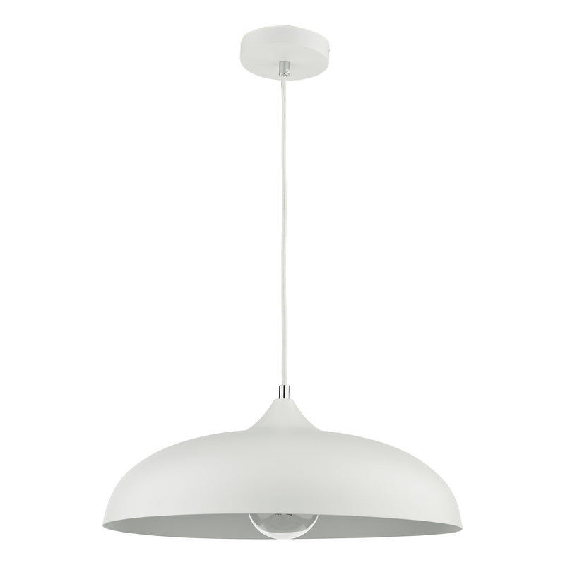 Load image into Gallery viewer, Dar Lighting KAE012 Kaelan 1 Light Single Pendant White - 37142
