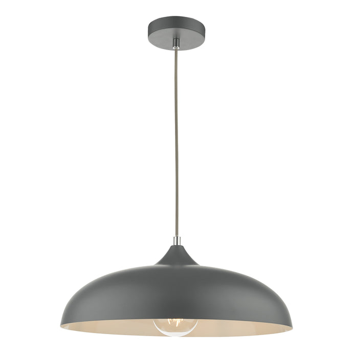 Dar Lighting KAE0137 Kaelan 1 Light Single Pendant Graphite - 37145