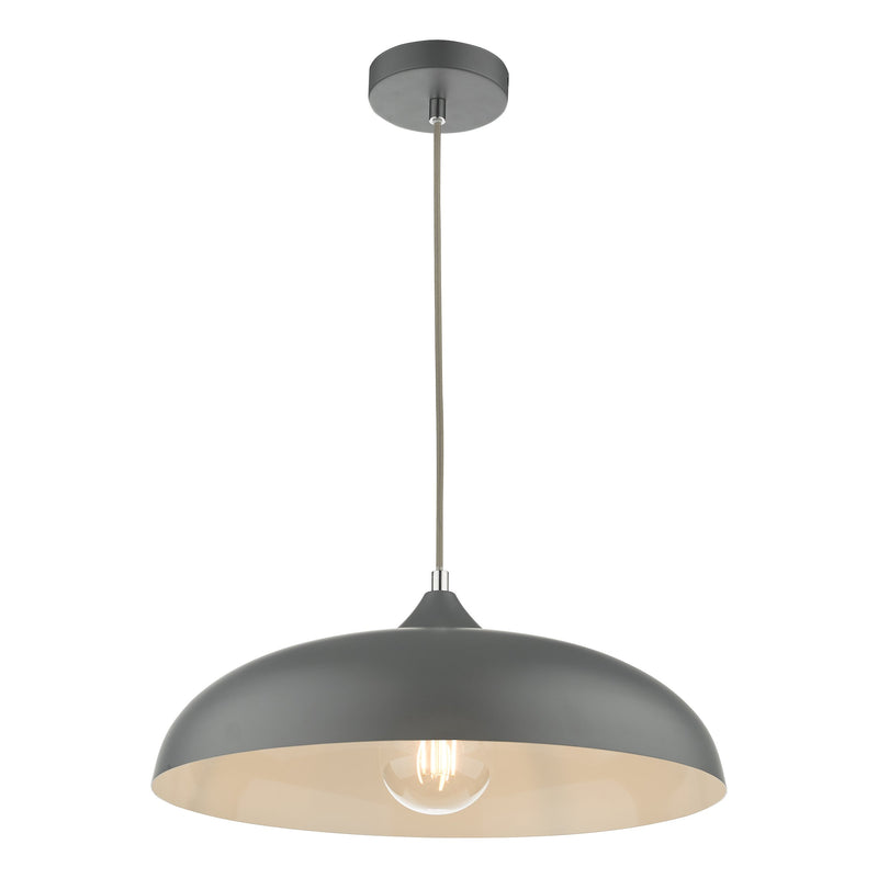 Load image into Gallery viewer, Dar Lighting KAE0137 Kaelan 1 Light Single Pendant Graphite - 37145
