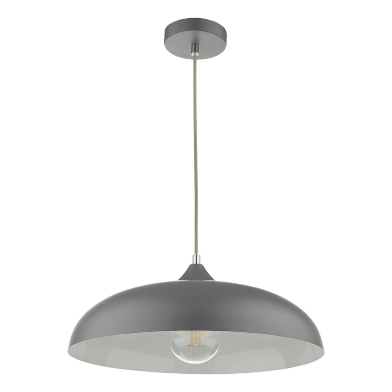 Load image into Gallery viewer, Dar Lighting KAE0137 Kaelan 1 Light Single Pendant Graphite - 37145
