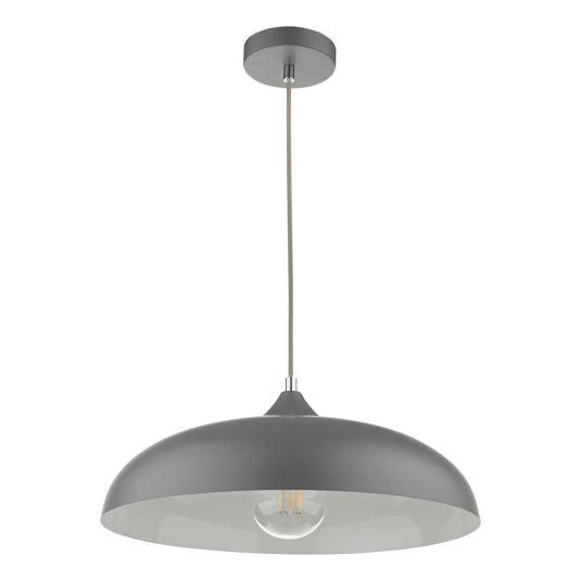 Dar Lighting KAE0137 Kaelan 1 Light Single Pendant Graphite - 37145