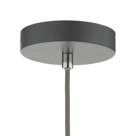 Dar Lighting KAE0137 Kaelan 1 Light Single Pendant Graphite - 37145