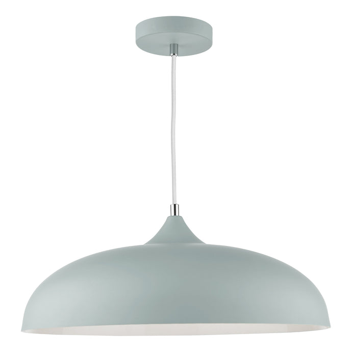 Dar Lighting KAE0139 Kaelan 1 Light Pendant Soft Matt Grey - 37146
