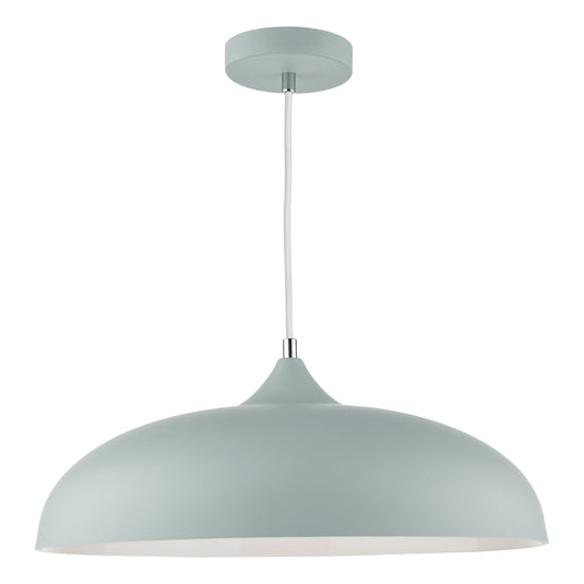 Dar Lighting KAE0139 Kaelan 1 Light Pendant Soft Matt Grey - 37146