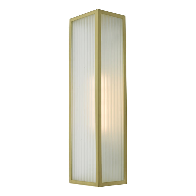 Dar Lighting KEE5041 Keegan 1 Light Wall Light Satin Brass IP44 - 35190