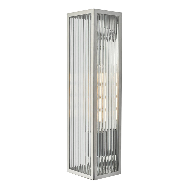 Load image into Gallery viewer, Dar Lighting KEE5044 Keegan 1 Light Wall Light Polished Stainless Steel IP44 - 24803
