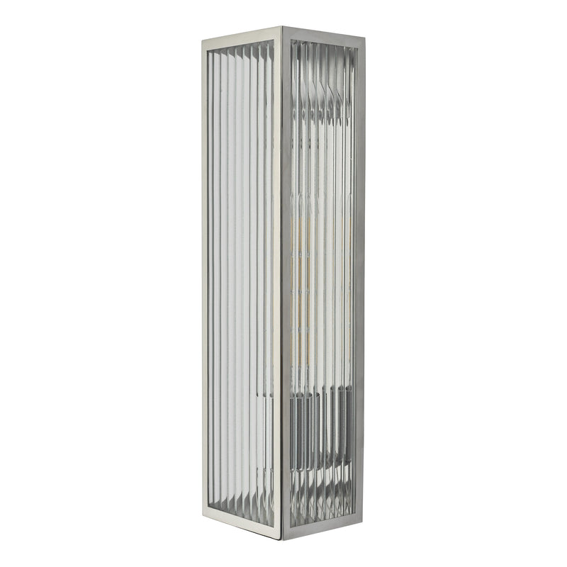 Load image into Gallery viewer, Dar Lighting KEE5044 Keegan 1 Light Wall Light Polished Stainless Steel IP44 - 24803

