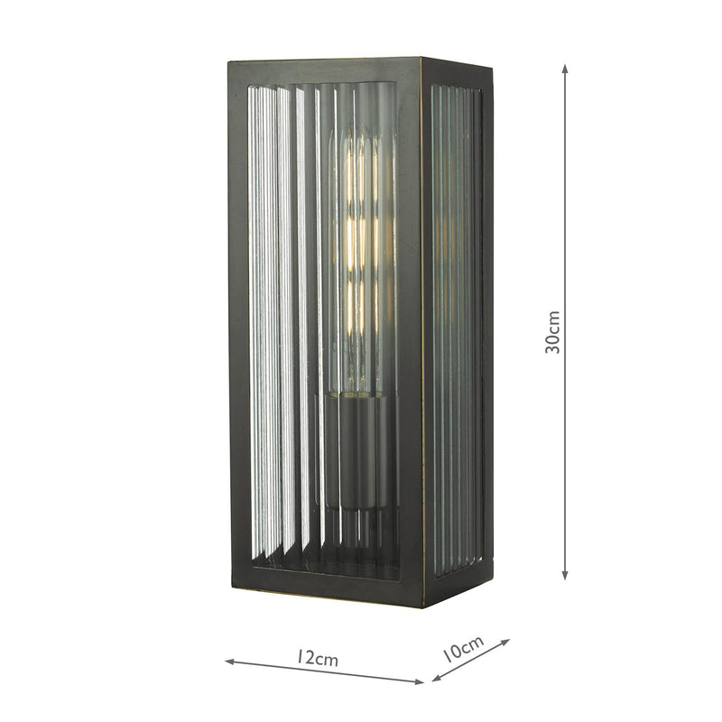 Load image into Gallery viewer, Dar Lighting KEE5263 Keegan Rubbed Bronze Outdoor Wall Light IP44 Small - 24442
