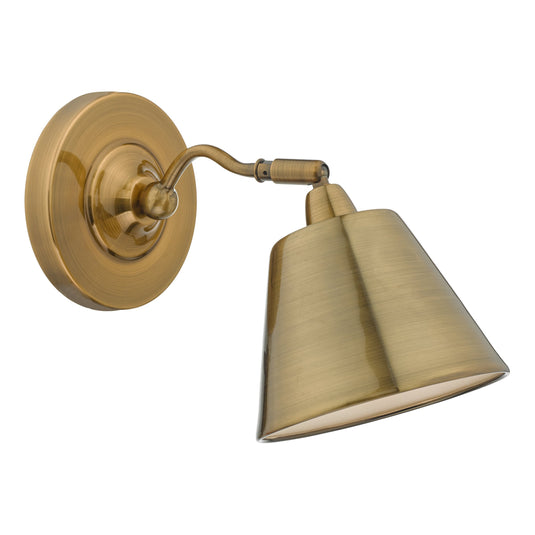 Dar Lighting KEM0775 Kempten Wall Light Antique Brass - 35191