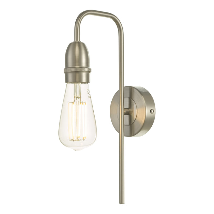 Dar Lighting KIE0746 Kiefer Wall Light Satin Chrome - 27070