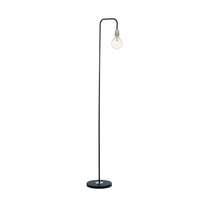 Dar Lighting KIE4922 Kiefer Floor Lamp Black & Antique Brass - 25828