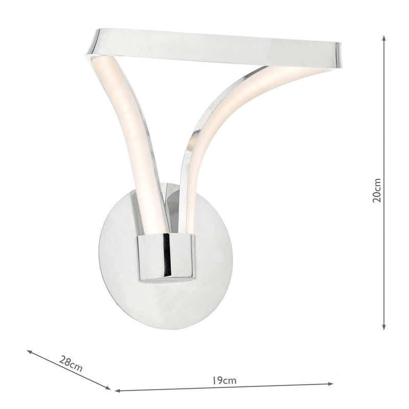 Load image into Gallery viewer, Dar Lighting KIL0750 Killian Wall Light Polished Chrome &amp; Acrylic LED - 35198
