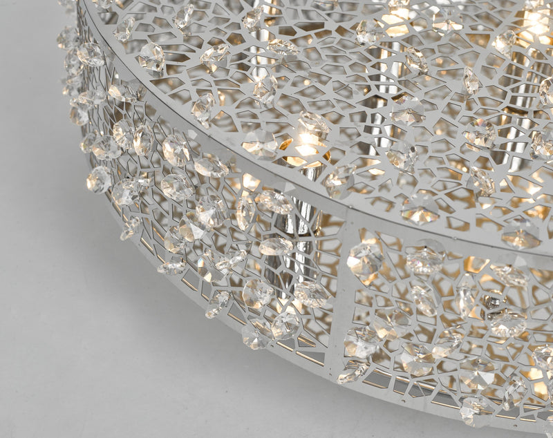 Load image into Gallery viewer, Dar Lighting KOT6450 Kotaro 6lt Flush Polished Chrome &amp; Crystal - 23793
