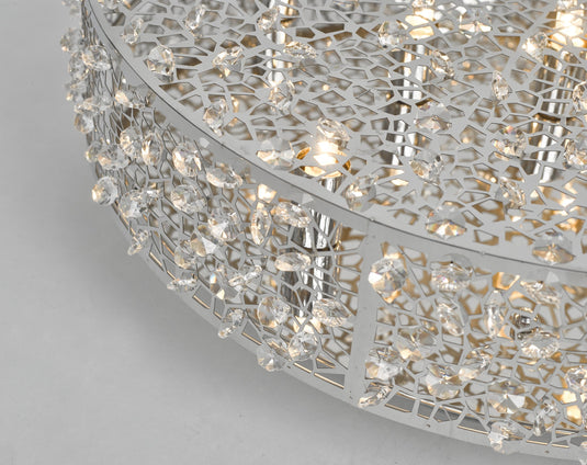 Dar Lighting KOT6450 Kotaro 6lt Flush Polished Chrome & Crystal - 23793