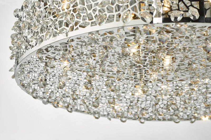 Load image into Gallery viewer, Dar Lighting KOT6450 Kotaro 6lt Flush Polished Chrome &amp; Crystal - 23793
