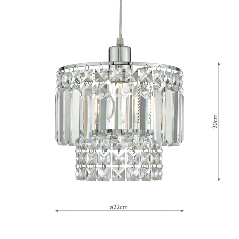 Load image into Gallery viewer, Dar Lighting KYL6550 Kyla Easy Fit Polished Chrome &amp; Assorted Glass - 23805
