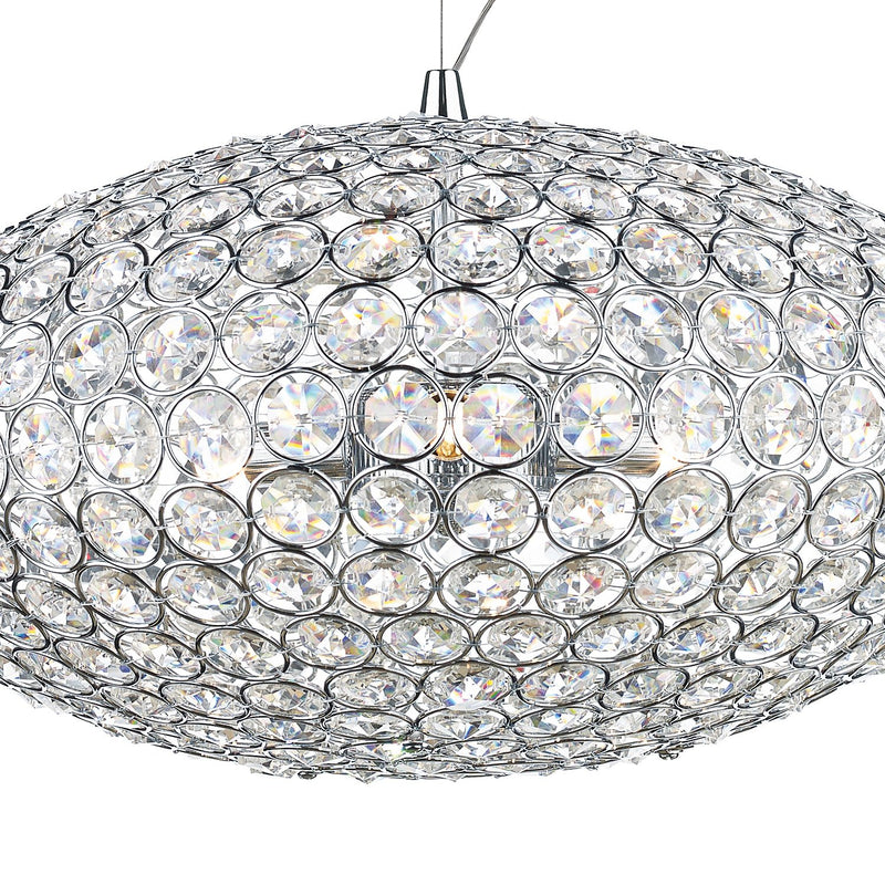 Load image into Gallery viewer, Dar Lighting KYR0350 Kyrie 3 Light Pendant Polished Chrome &amp; Crystal - 35204
