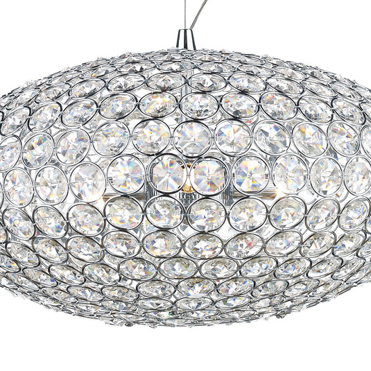 Dar Lighting KYR0350 Kyrie 3 Light Pendant Polished Chrome & Crystal - 35204