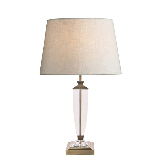 Laura Ashley LA3553066-Q Carson Antique Brass & Crystal Table Lamp Base Large Base Only